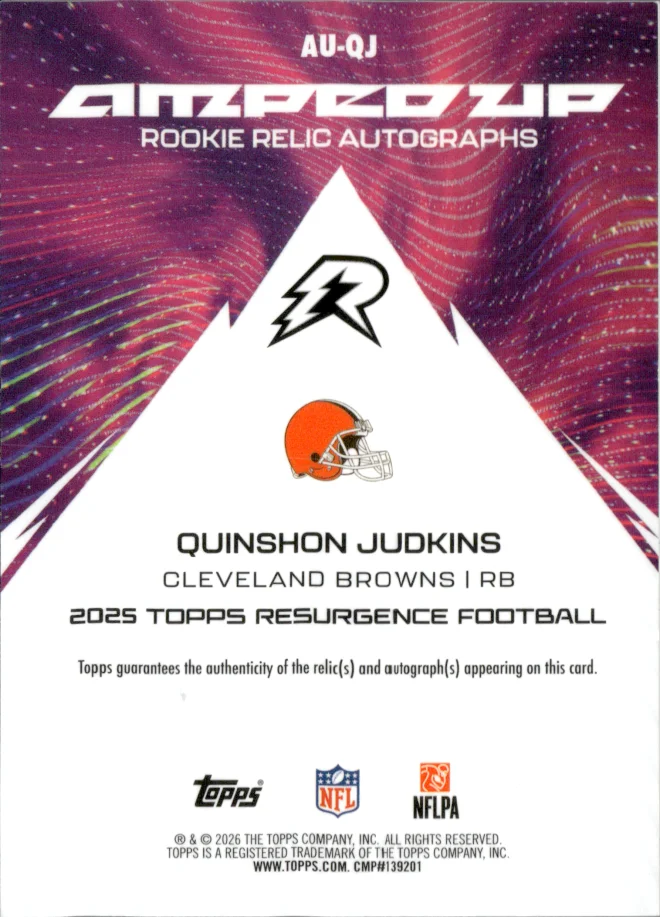Quinshon Judkins card back