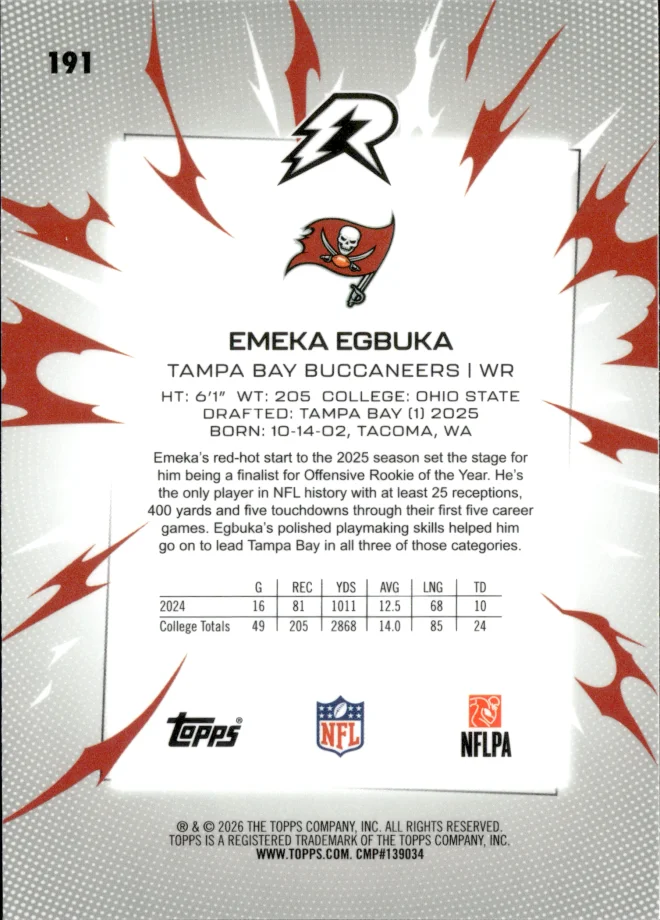 Emeka Egbuka card back