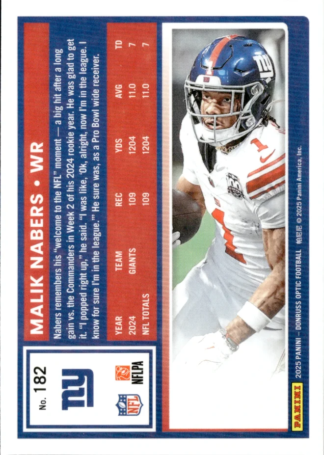 Malik Nabers card back