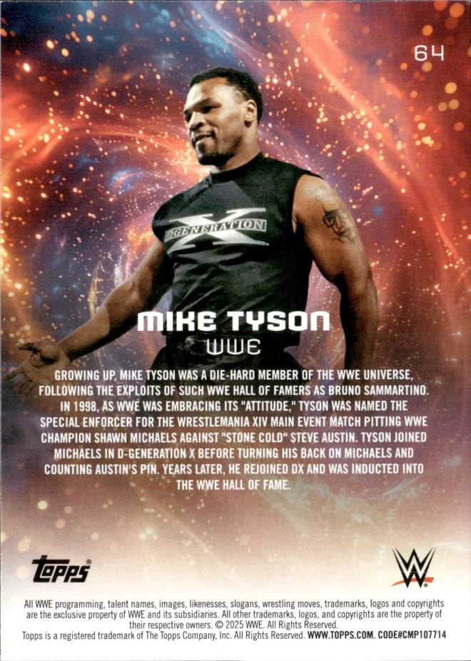 Mike Tyson card back