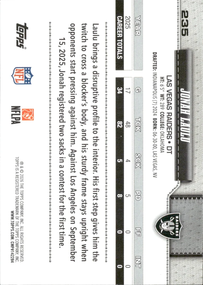 Jonah Laulu card back