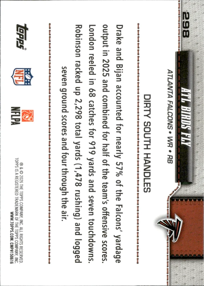 Drake London / Bijan Robinson card back