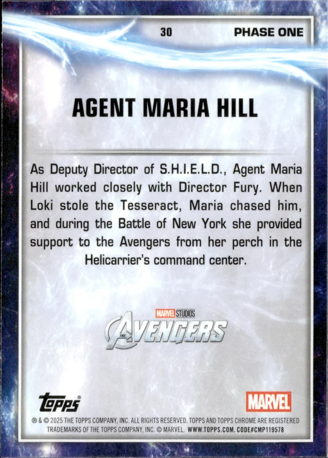 Agent Maria Hill card back