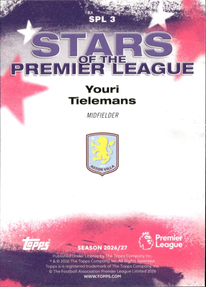 Youri Tielemans card back