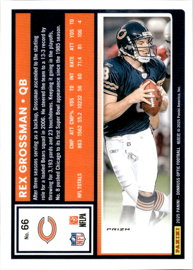 Rex Grossman card back