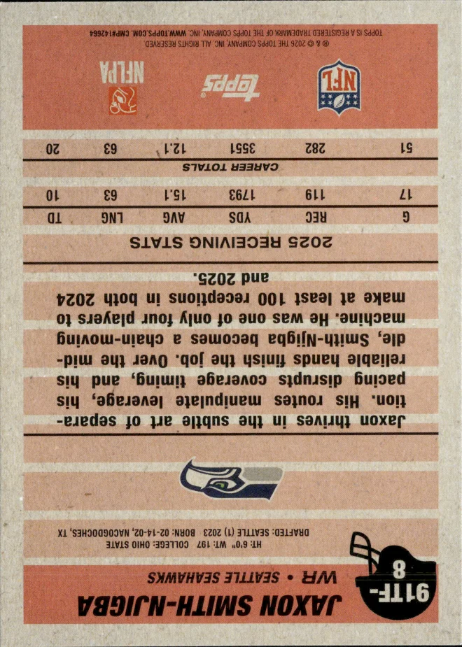 Jaxon Smith-Njigba card back