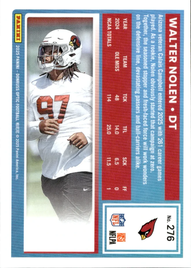 Walter Nolen card back