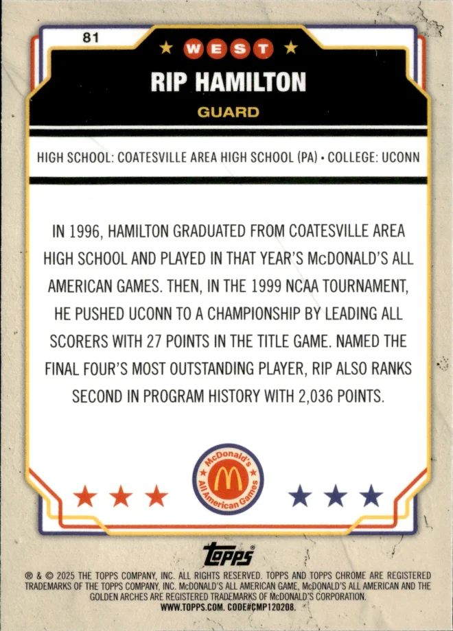 Rip Hamilton card back