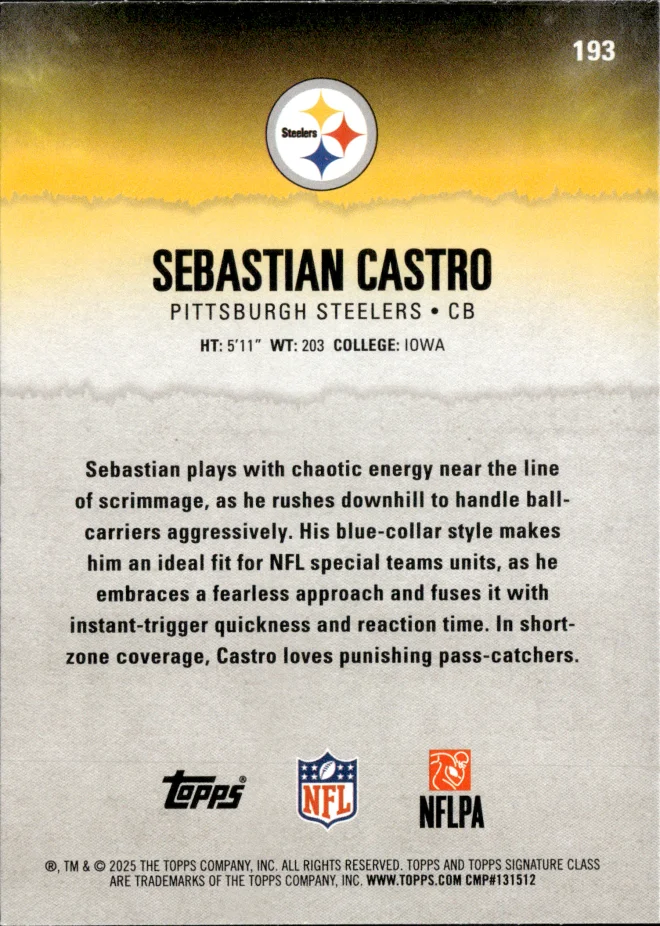 Sebastian Castro card back