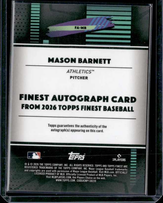 Mason Barnett card back