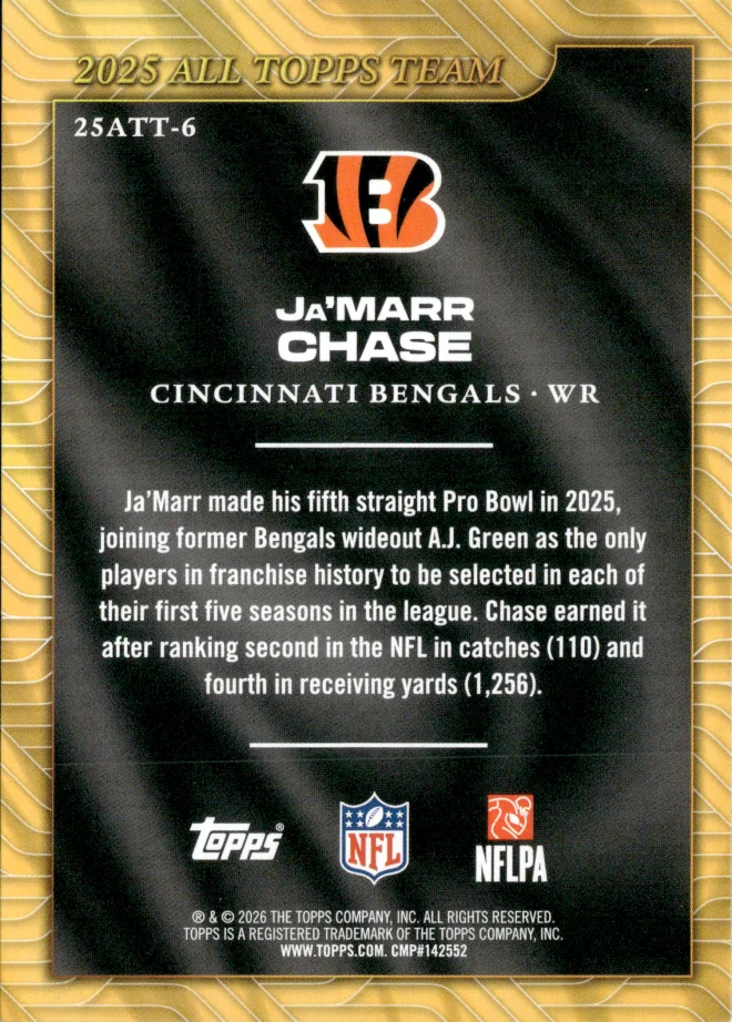 Ja'Marr Chase card back