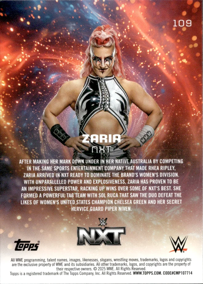 Zaria card back