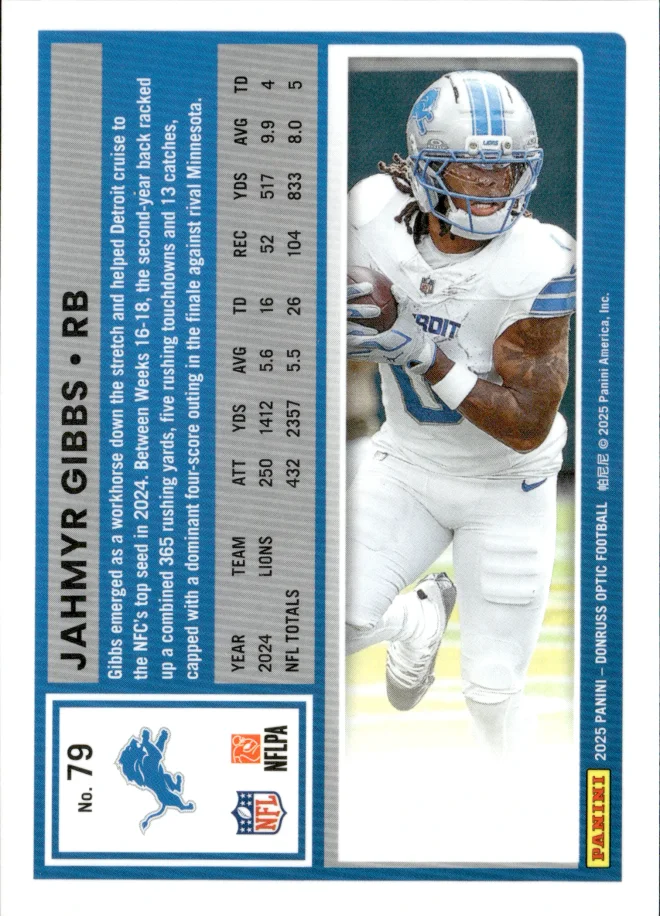 Jahmyr Gibbs card back
