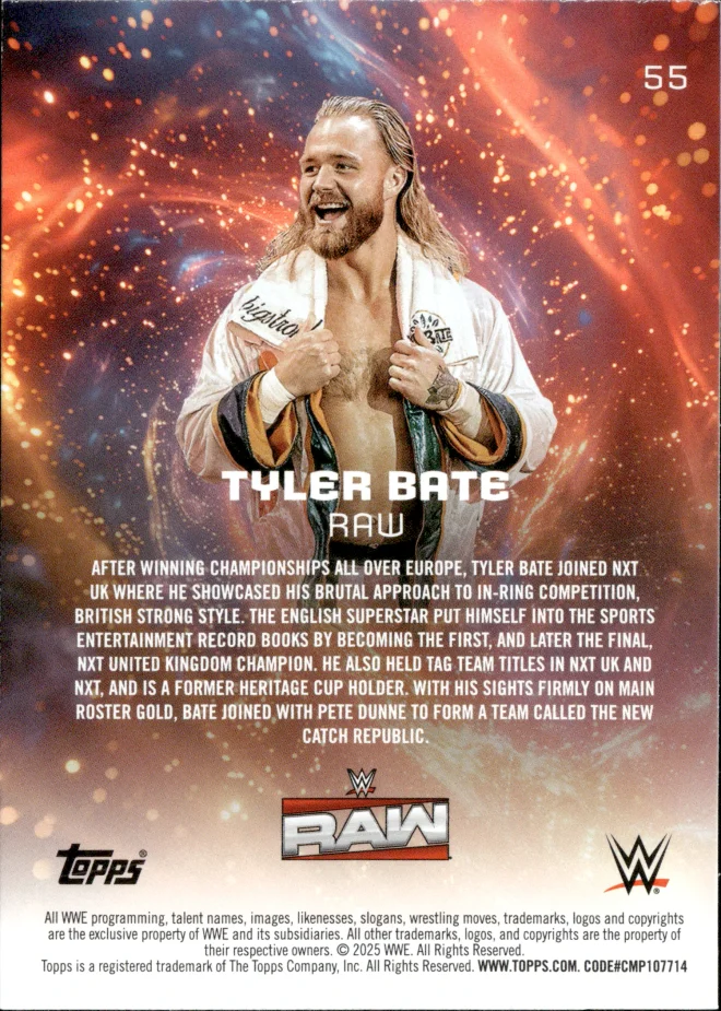 Tyler Bate card back