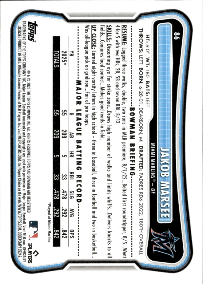 Jakob Marsee card back