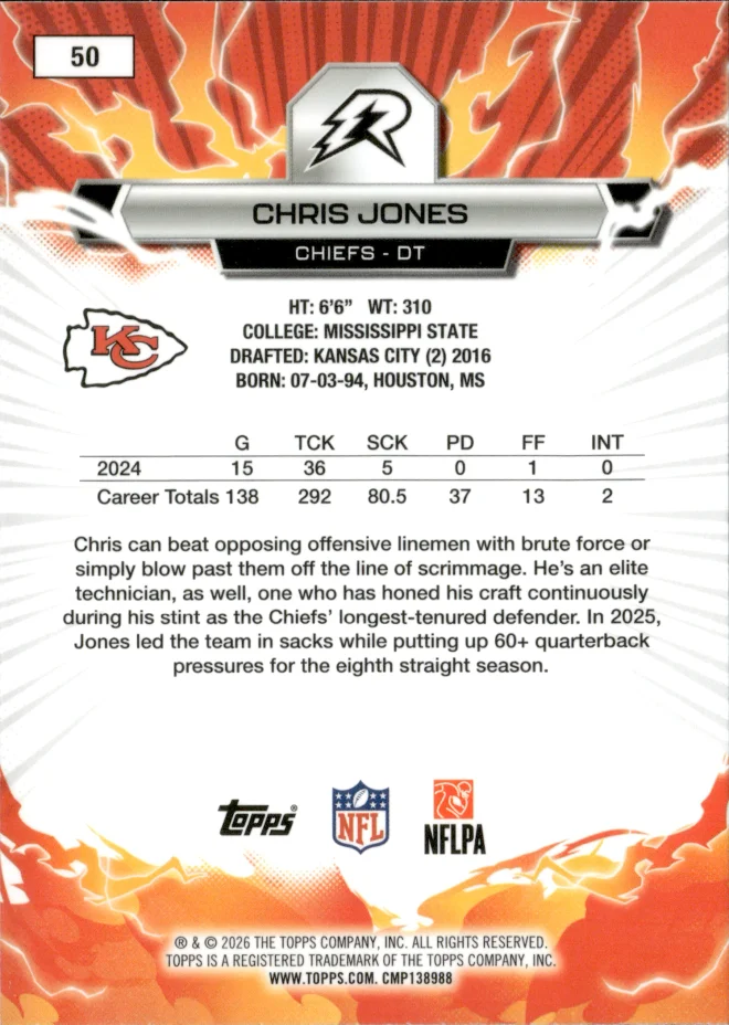Chris Jones card back