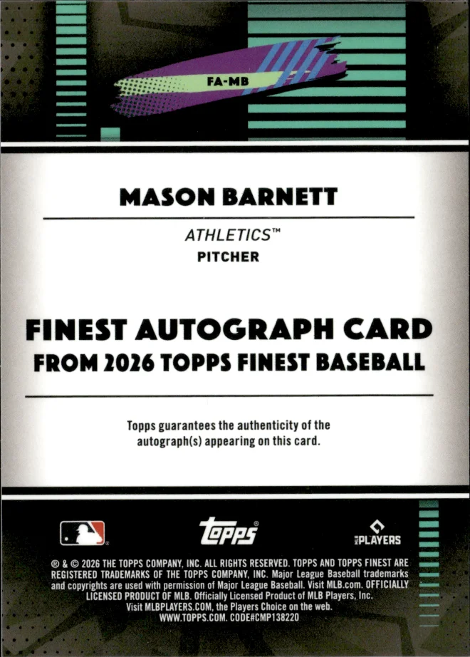 Mason Barnett card back