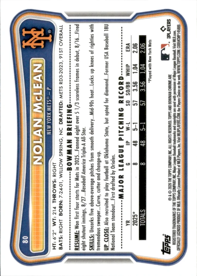 Nolan McLean card back