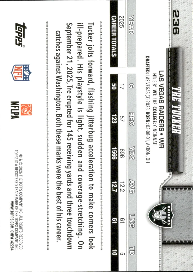 Tre Tucker card back