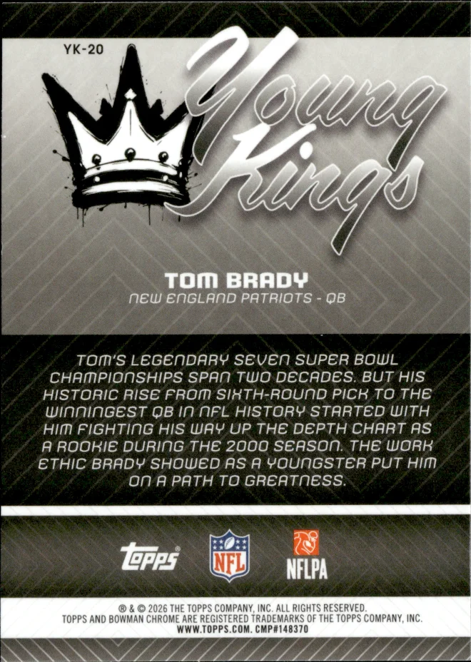 Tom Brady card back