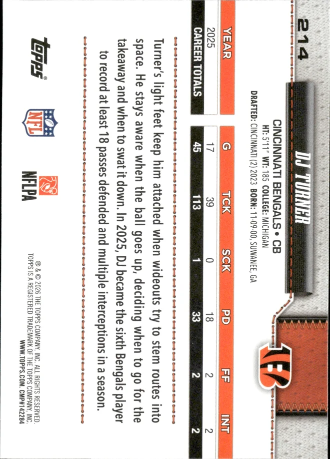 DJ Turner card back