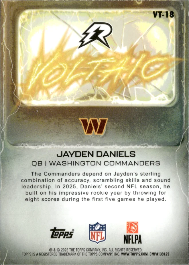 Jayden Daniels card back
