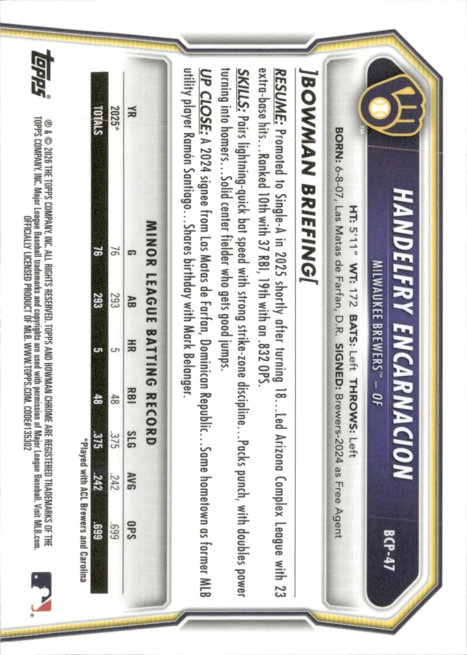 Handelfry Encarnacion card back