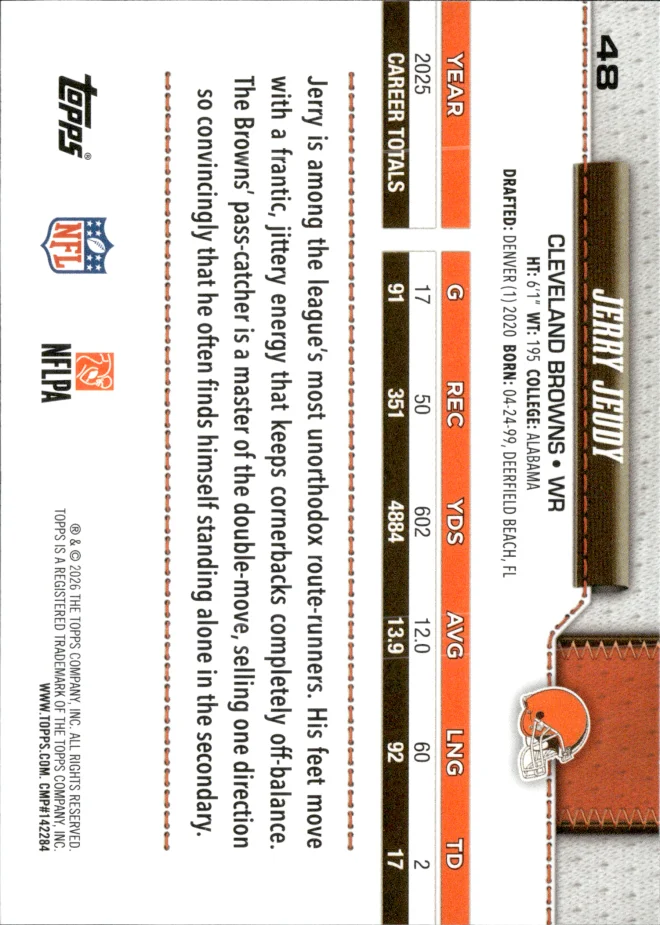 Jerry Jeudy card back