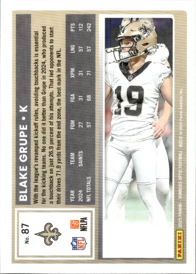 Blake Grupe card back