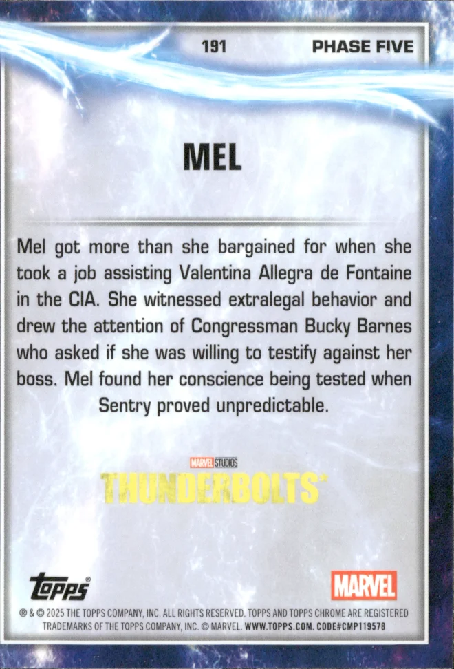 Mel card back