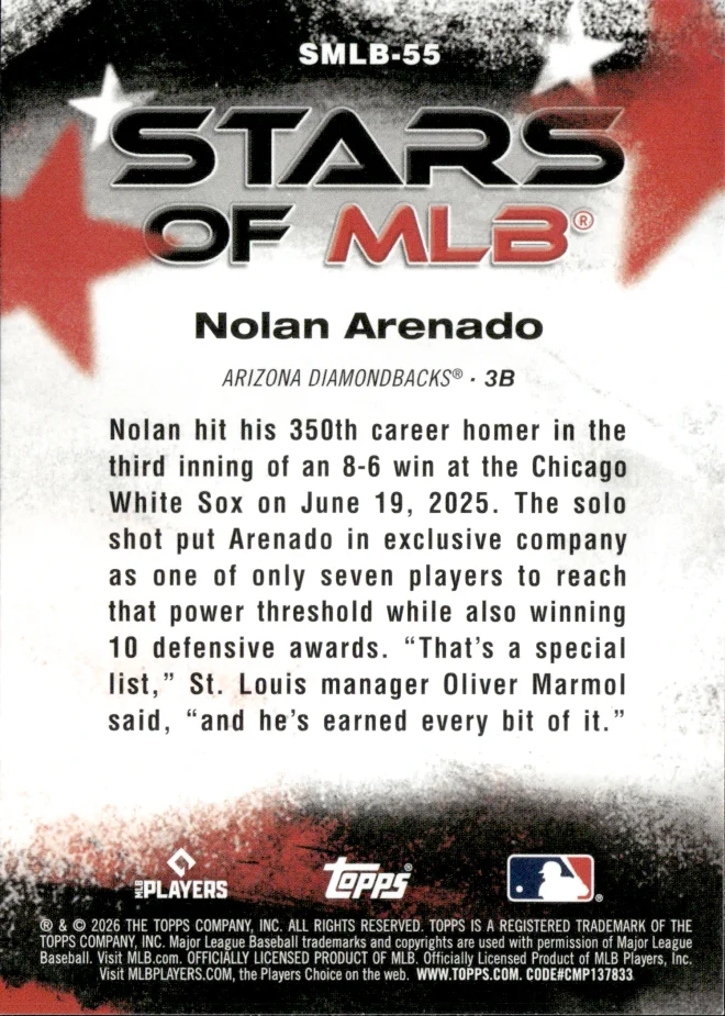 Nolan Arenado card back