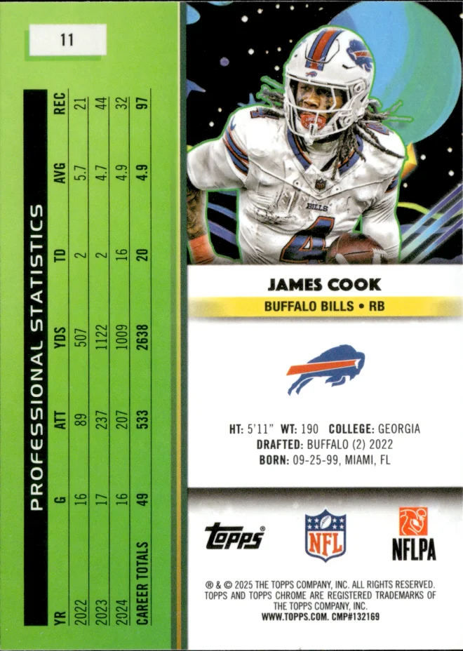 James Cook card back
