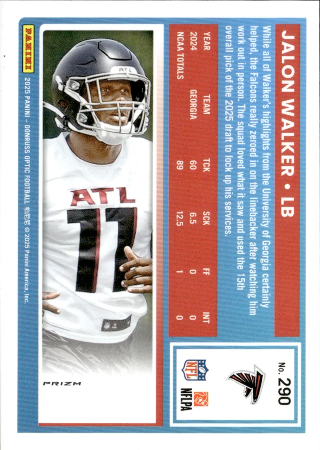 Jalon Walker card back