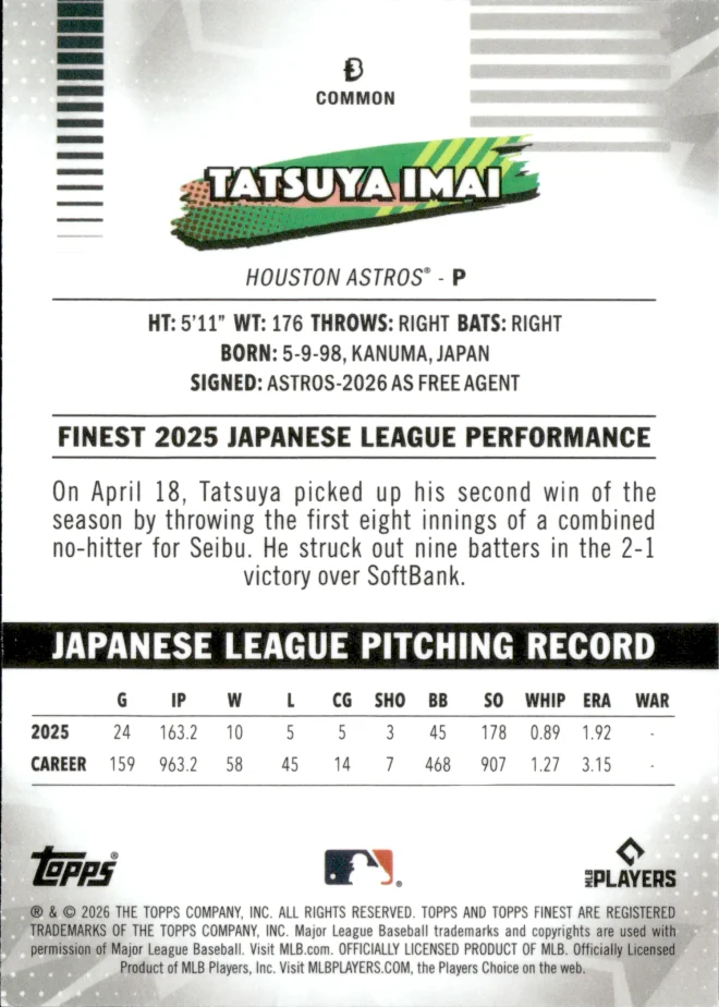 Tatsuya Imai card back