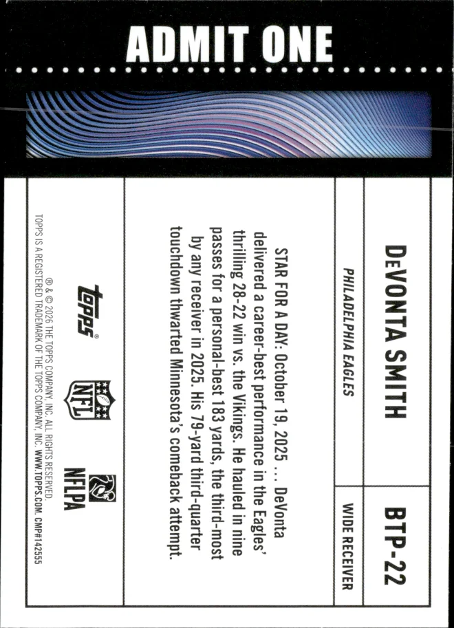 DeVonta Smith card back