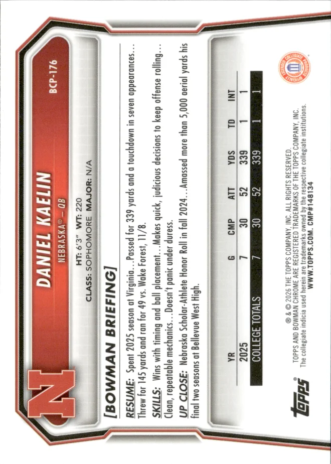 Daniel Kaelin card back