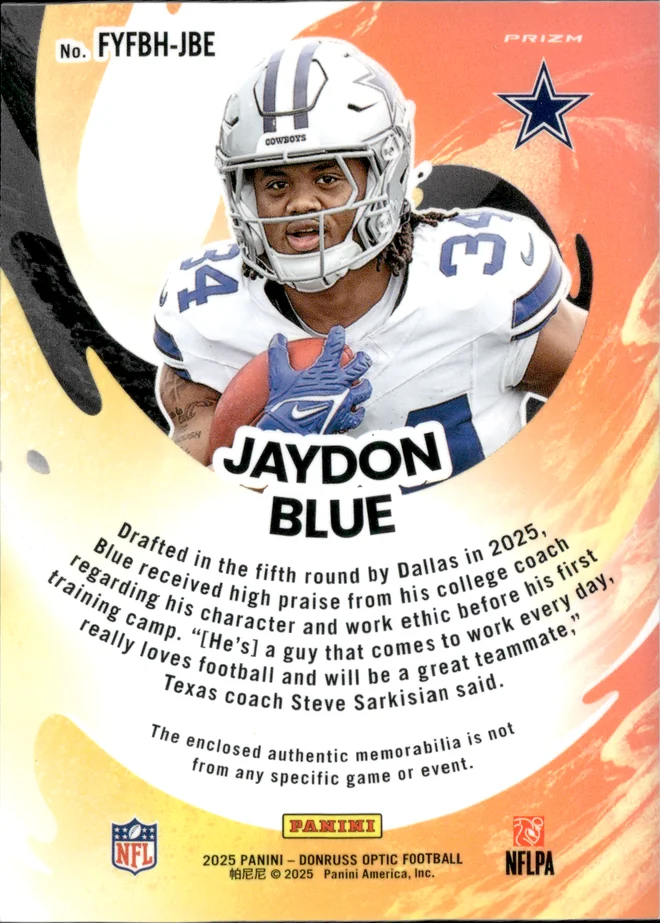 Jaydon Blue card back