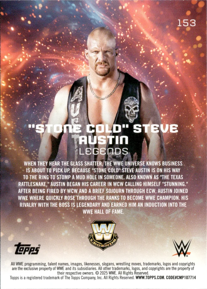 "Stone Cold" Steve Austin card back