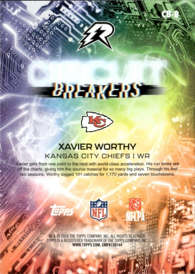Xavier Worthy card back