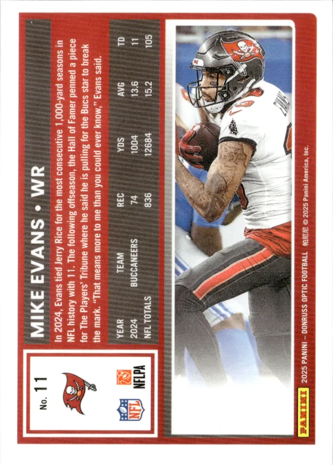 Mike Evans card back