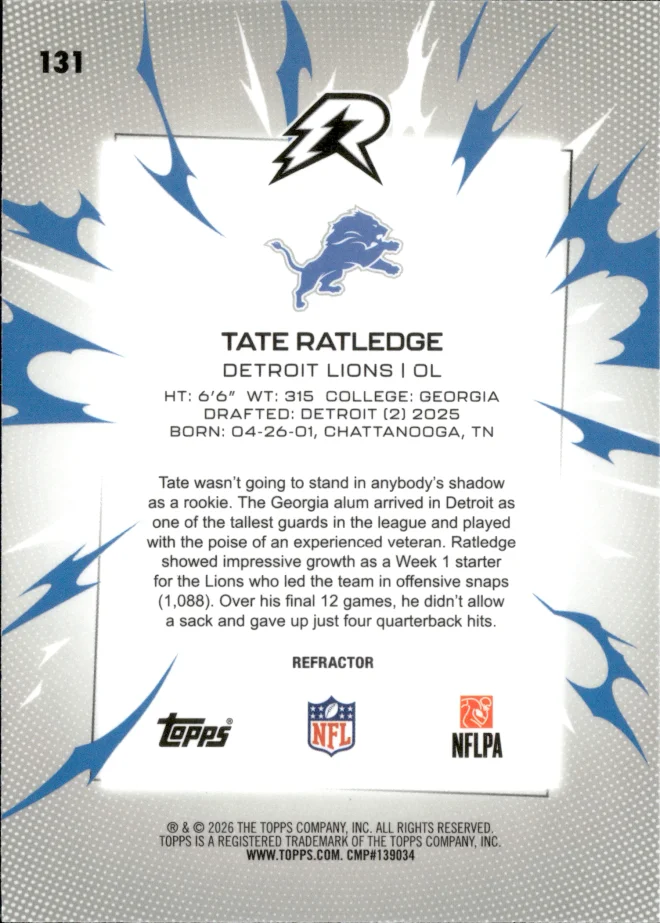 Tate Ratledge card back