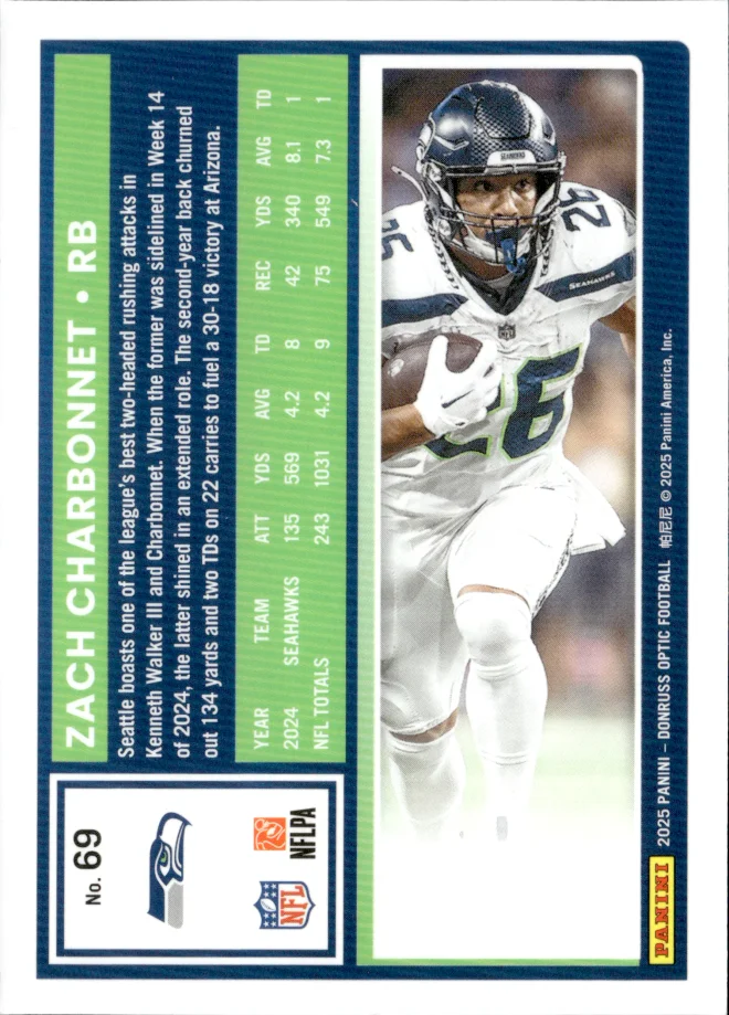 Zach Charbonnet card back