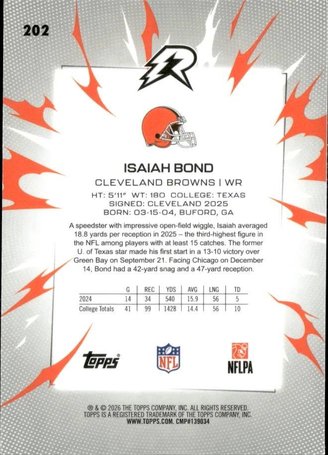 Isaiah Bond card back