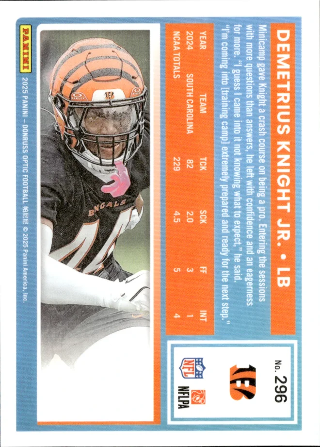 Demetrius Knight Jr. card back