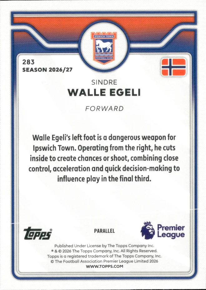 Sindre Walle Egeli card back