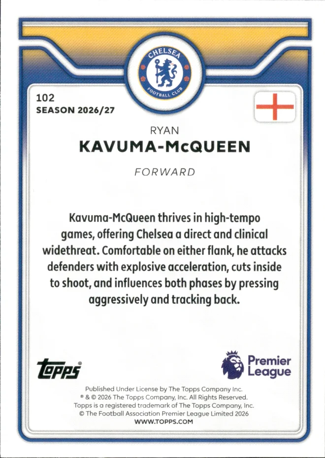 Ryan Kavuma-McQueen card back