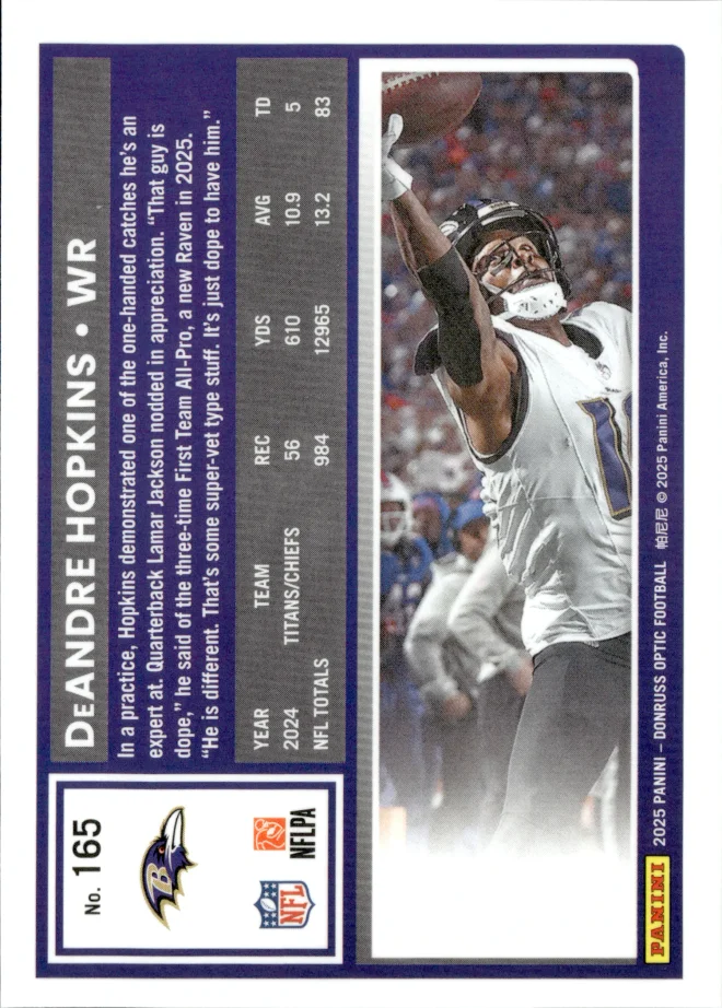 DeAndre Hopkins card back