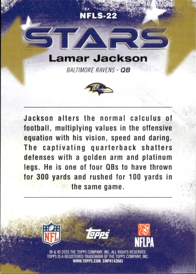 Lamar Jackson card back