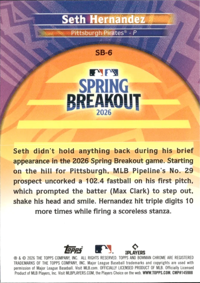 Seth Hernandez card back