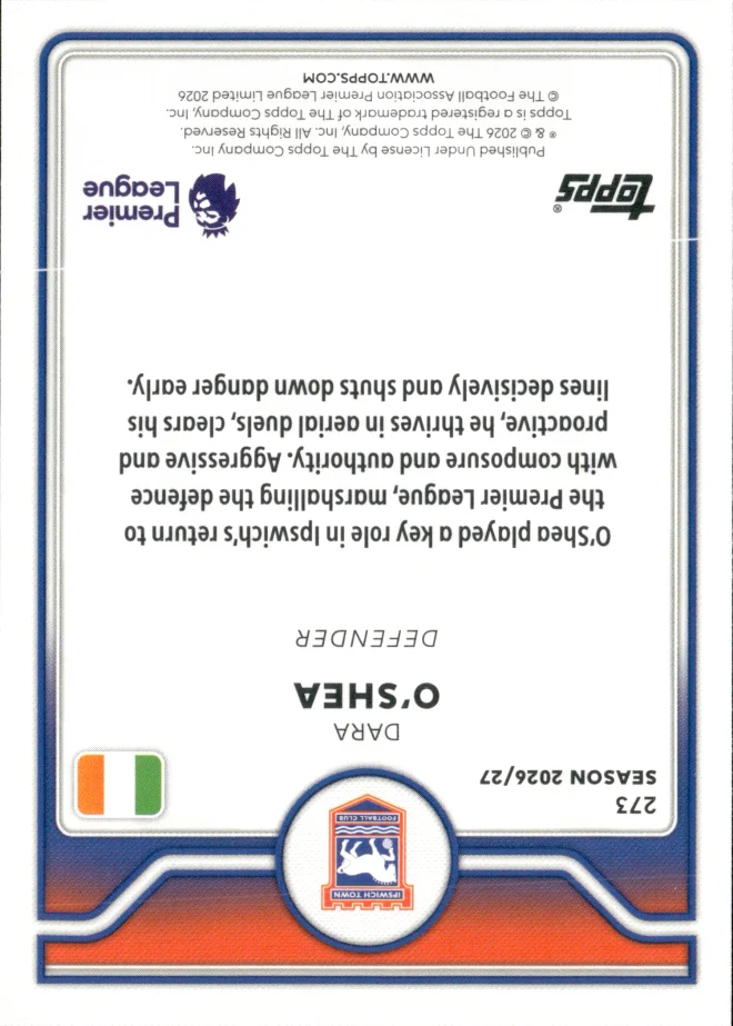 Dara O'Shea card back